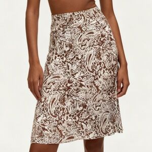 Style & Co Brown/cream Paisley print  Skirt